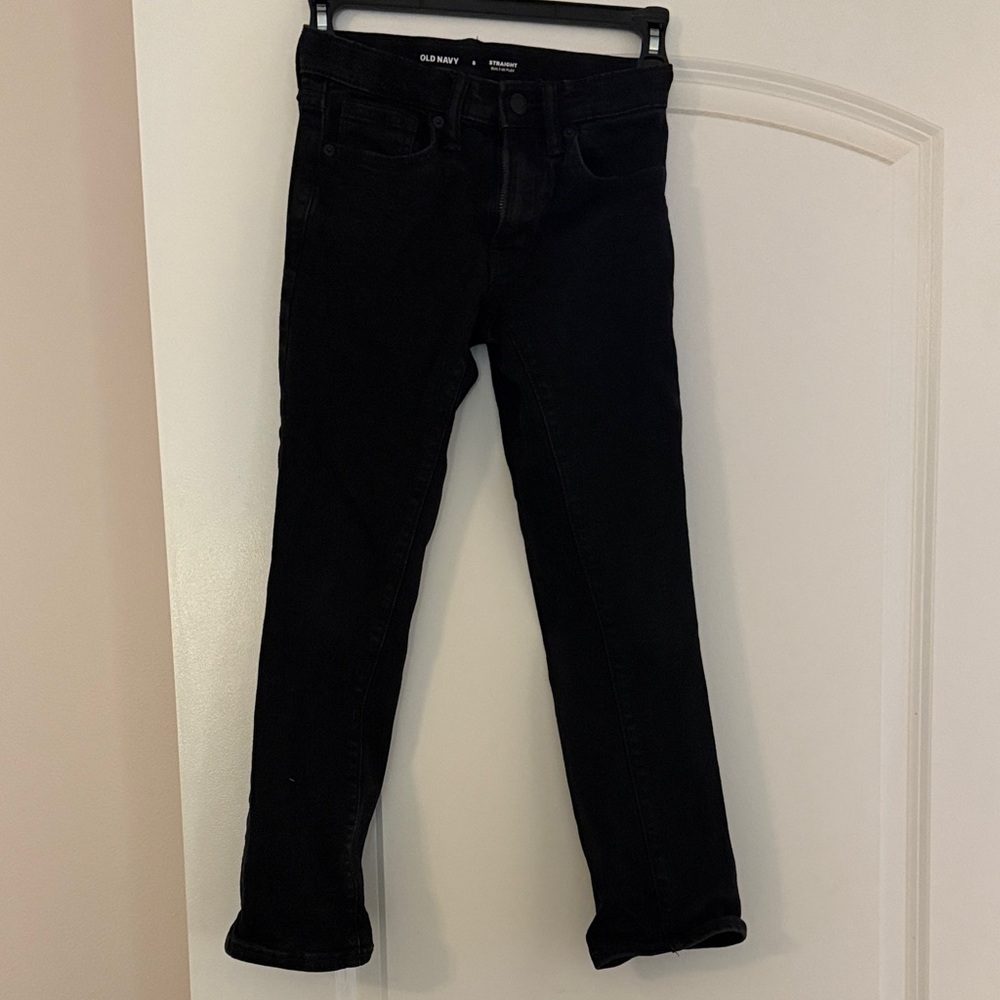 Old Navy Boys Black Straight Jeans